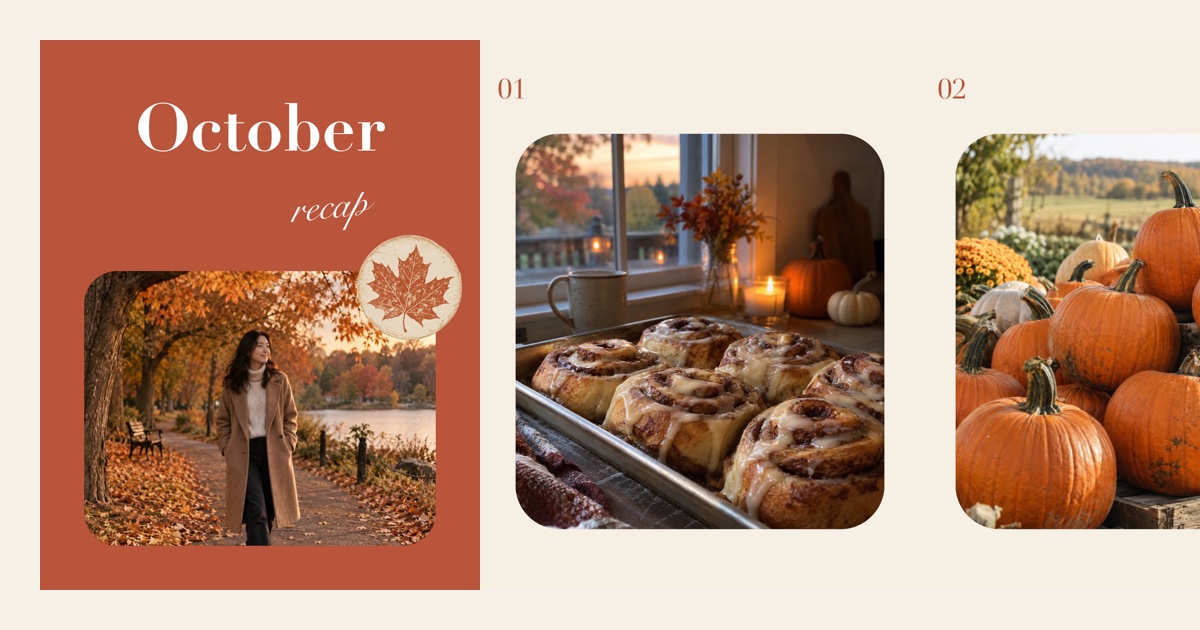 October Recap look